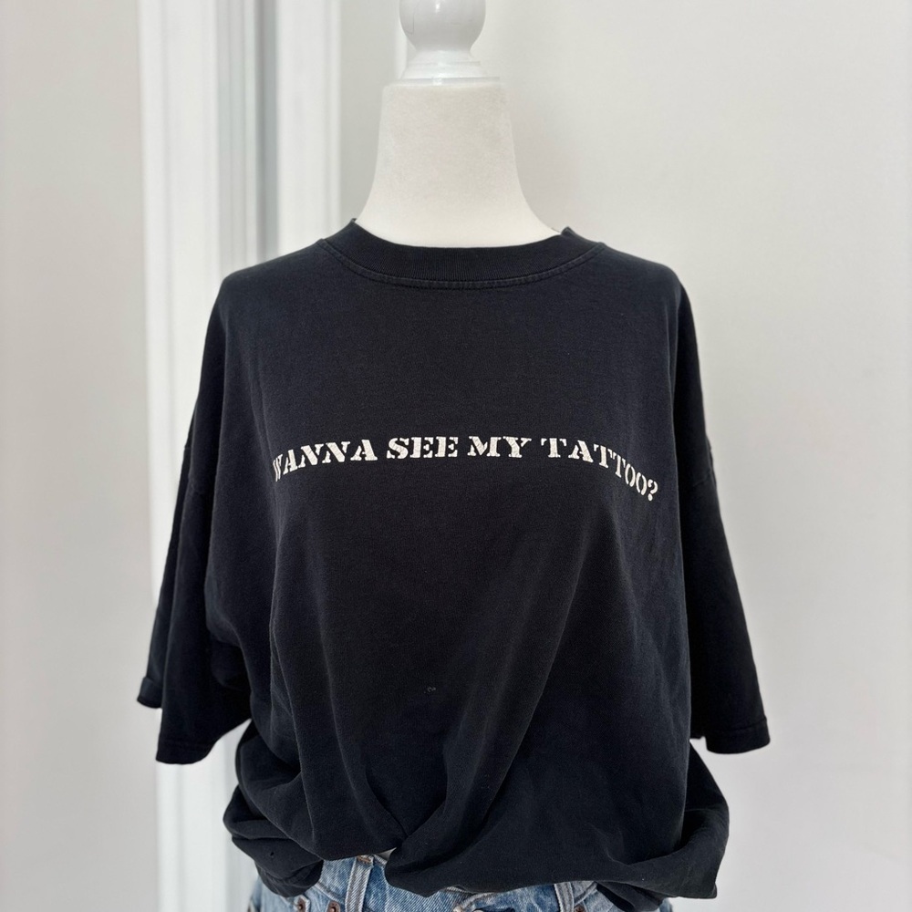 Vintage Tattoo Black Graphic T-Shirt